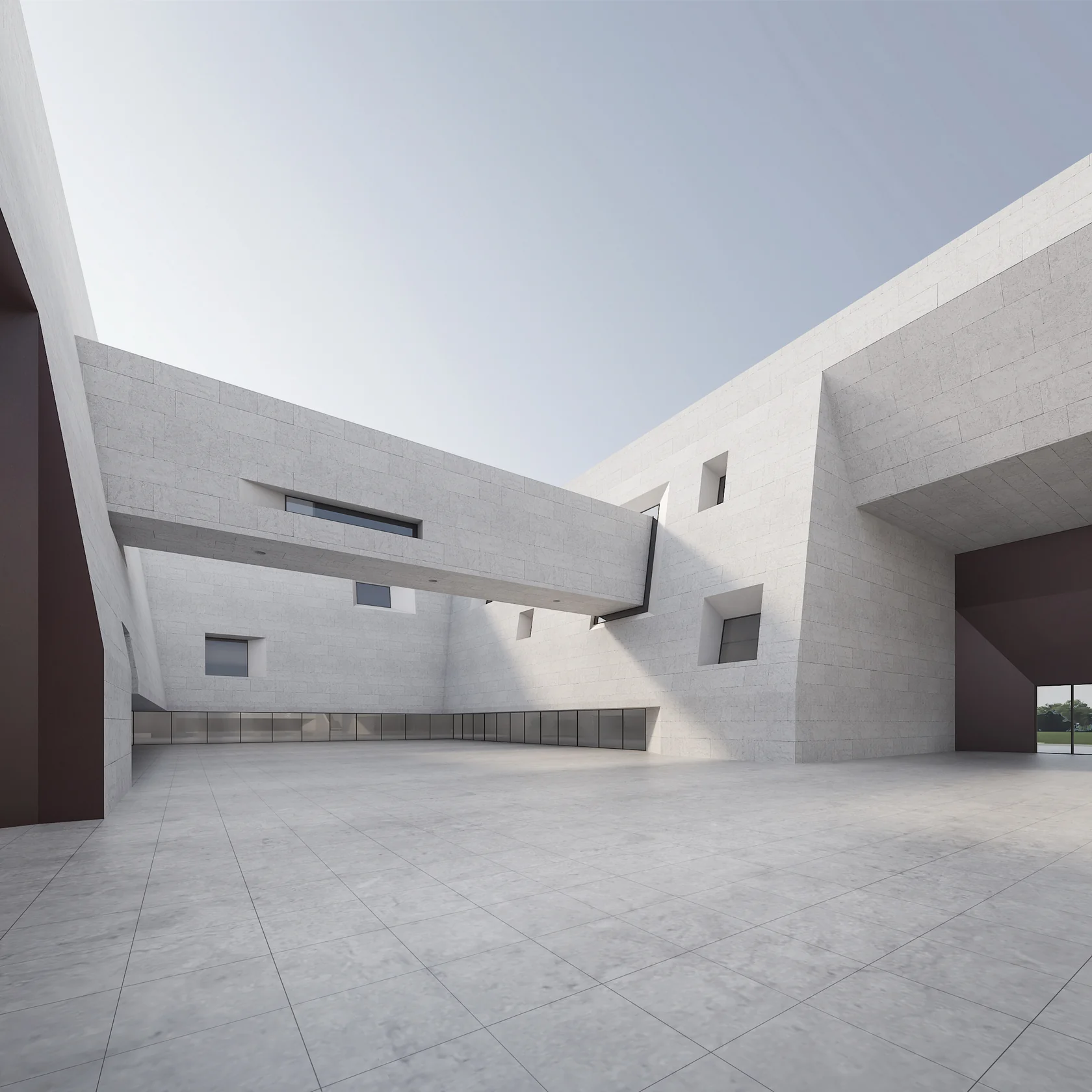Museum courtyard.